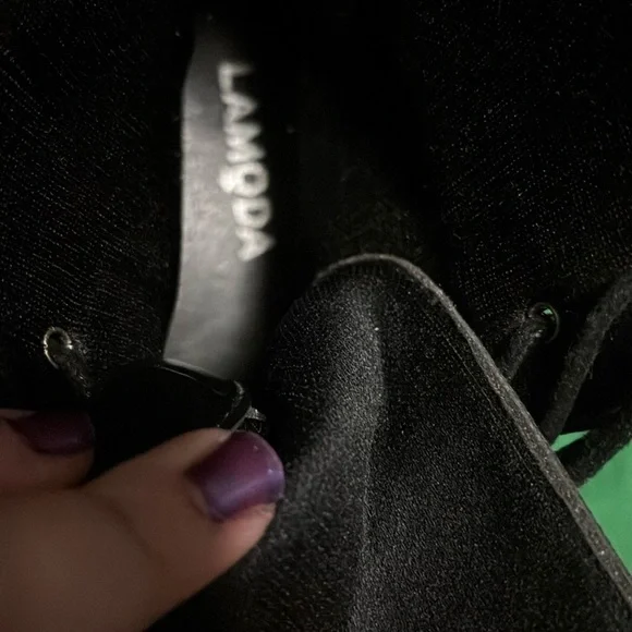 Women's Black Platform Boots - Picture 4 of 6